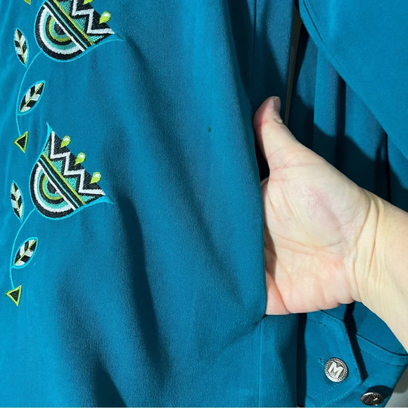 Vintage Bob Mackie Artsy Embroidered Floral Jacket/Blazer Full Zip Women’s 2x - Picture 9 of 13
